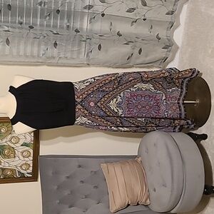 Studio One New York Beautiful Flowy Scarf Dress EUC Sz 10